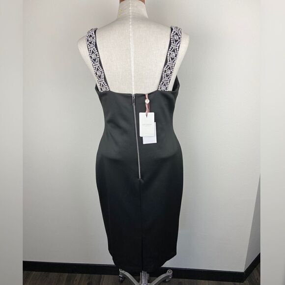 Ted Baker Embellished Strap Bodycon Dress - Picture 4 of 8